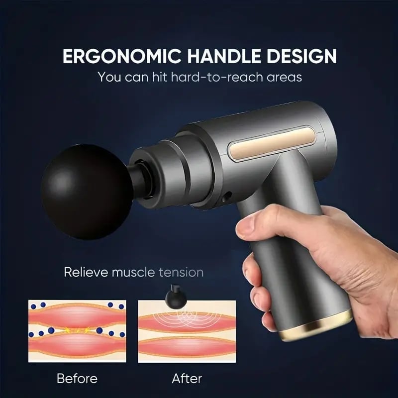 Portable Fascia Gun Deep Tissue Massage Mini Lightweight Adjustable Speed