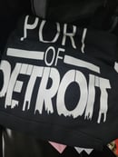 Image 1 of Black and white PORT OF DETROIT hoodie