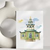 Postkarte Drachenhaus