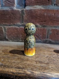 Image 1 of Wicker man painted wooden figure
