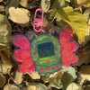 game over acrylic epoxy charm