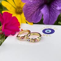 Evil Eye Huggie Earrings - Multicolor