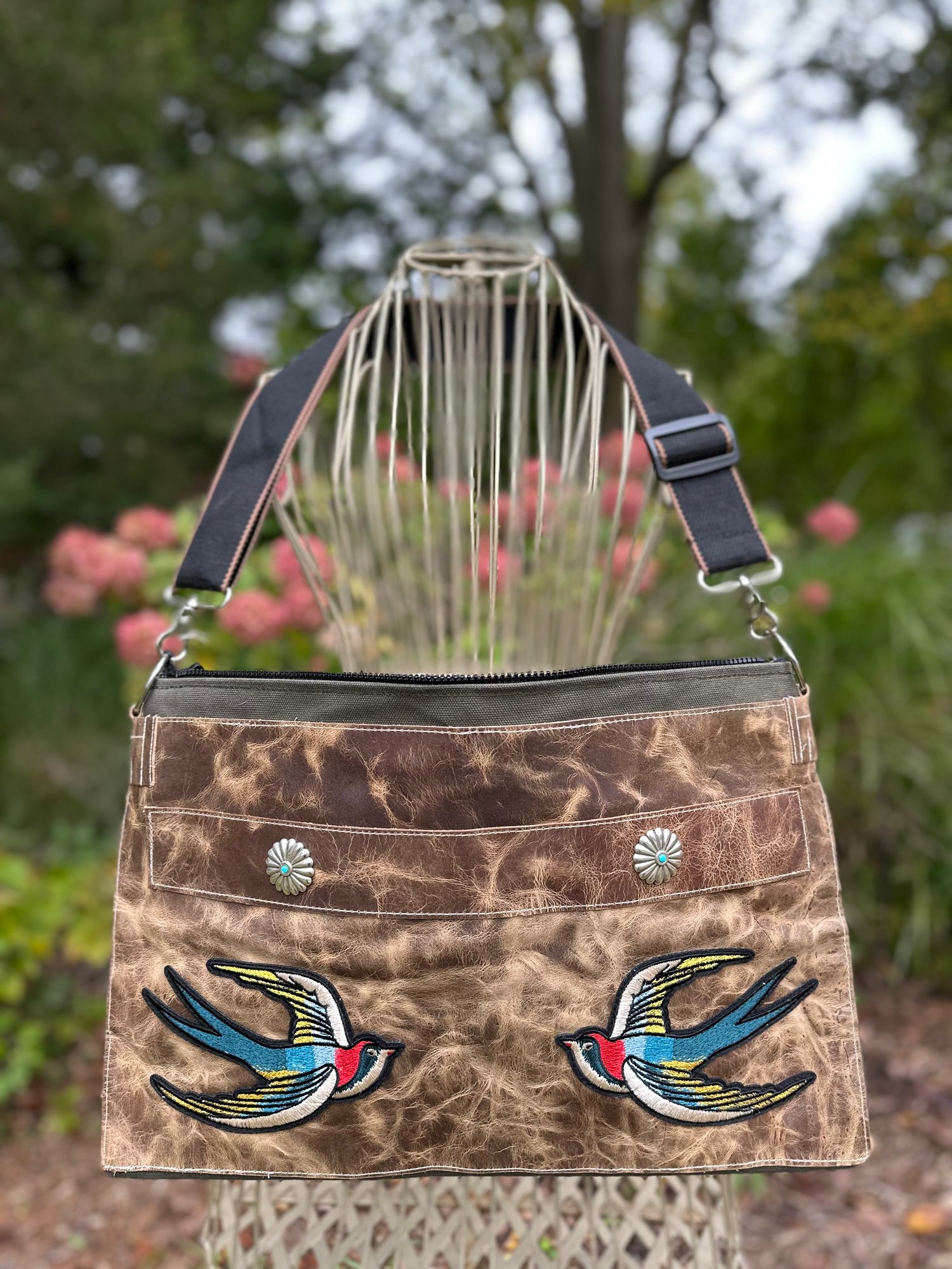 Image of Leather Swallow Badass Bag