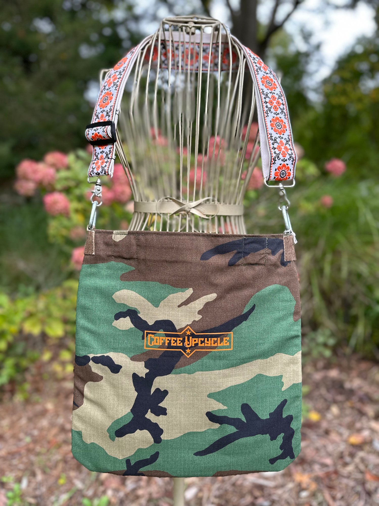 Image of Large Camouflage Orange Detroit Bag
