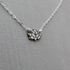 Tiny Sterling Silver Hand Cut Lotus Flower Necklace Image 2