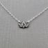Tiny Sterling Silver Hand Cut Lotus Flower Necklace Image 4