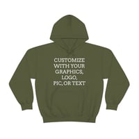 Image 5 of CUSTOM UNISEX HOODIE MADE WITH YOUR PHOTO, GRAPHICS, OR TEXT