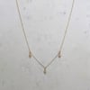 Triple Diamond Charm Necklace 