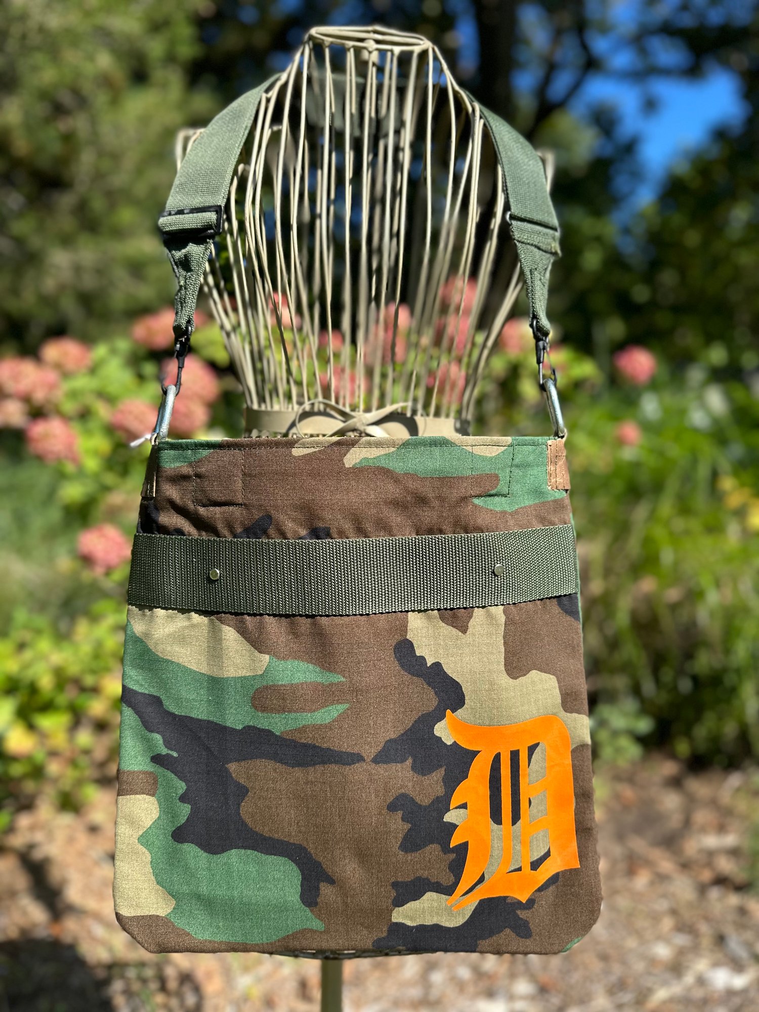 Image of Large Camouflage Orange Detroit Bag