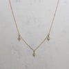 Triple Diamond Charm Necklace 