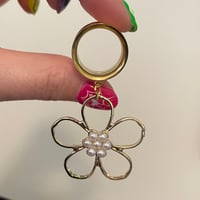 Golden Pearl Flower Tunnel Dangles (sizes 4g-2")