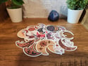 Floral Boho Moon Sticker Pack (15 Pieces)