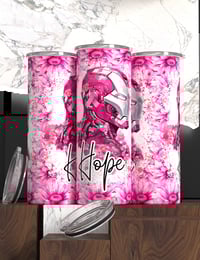 Strong as Iron - Pink 20 oz tumbler