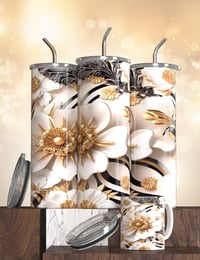 White Orchid 20 oz tumbler