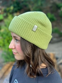 Image 4 of Light Green Beanie - Shortie Style