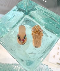 Image 3 of 14k solid gold Hawaiian slipper pendant