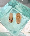 14k solid gold Hawaiian slipper pendant