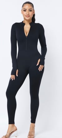 Image 1 of Black Catsuit With Zipper