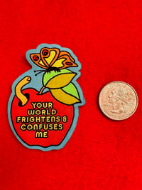 Image 5 of Your World Frightens and Confuses Me -Woven Sticker Patch