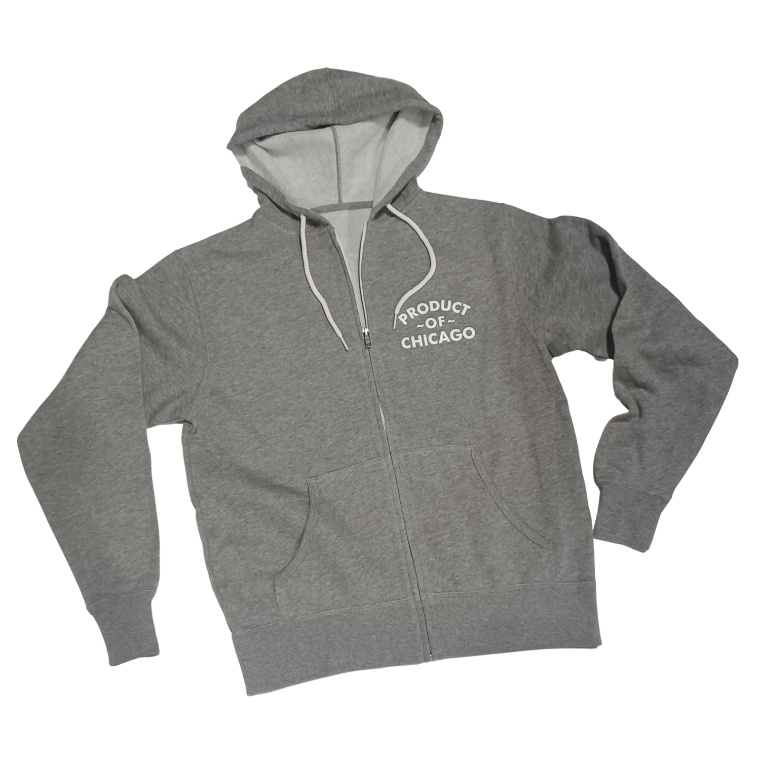 Image of GREY ZIP HOODIE
