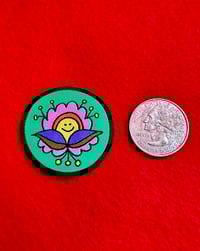 Image 2 of Smiling Flower Guy-Woven Sticker Patch
