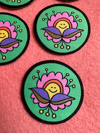 Image 4 of Smiling Flower Guy-Woven Sticker Patch