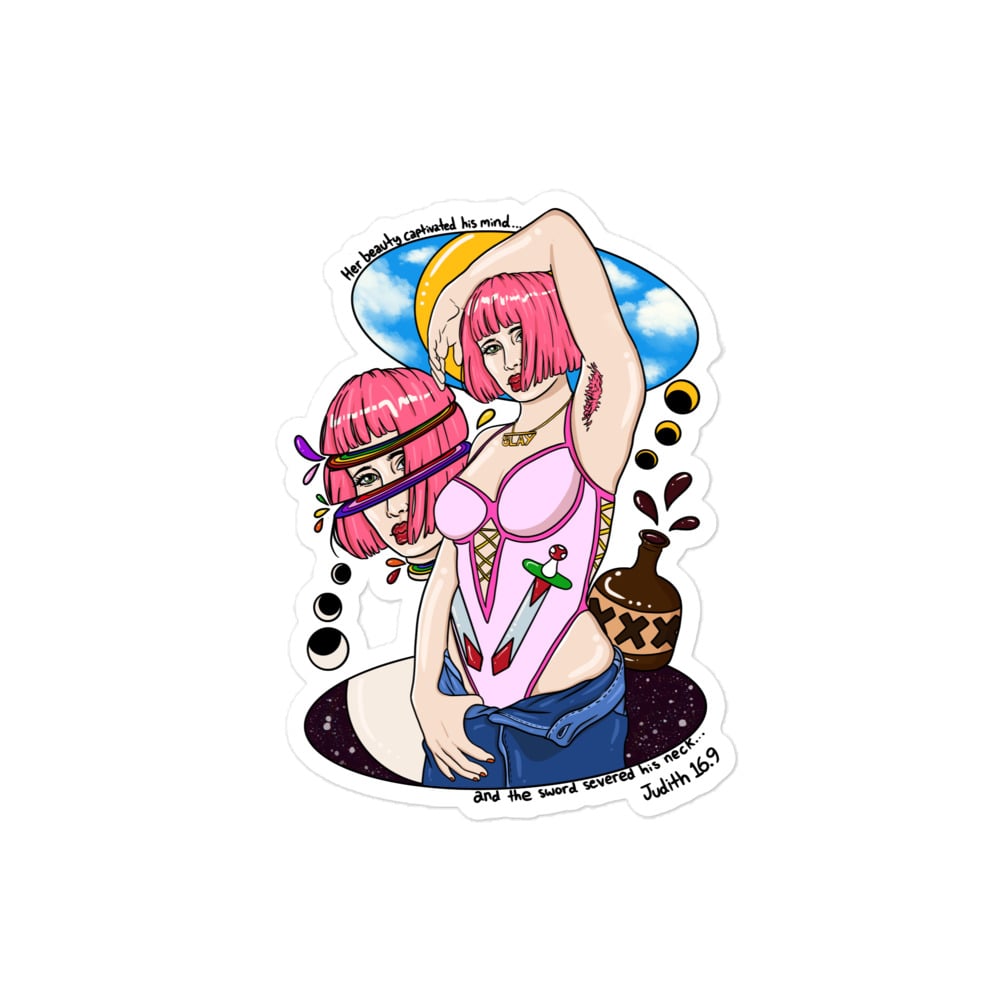 Image of Bubblegum Judith Vinyl Sticker