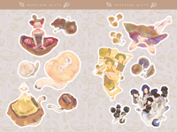 Image 1 of mushroom girls | 2 sticker sheets