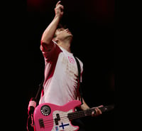 Image 3 of Mark Hoppus pink bass guitar stickers Fender Precision Blink-182 decal . Set 4