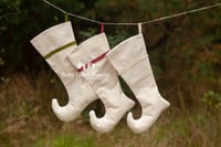 Exclusive Christmas stockings with cotton lace