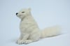 Arctic fox, needle felt sculpture/figurine