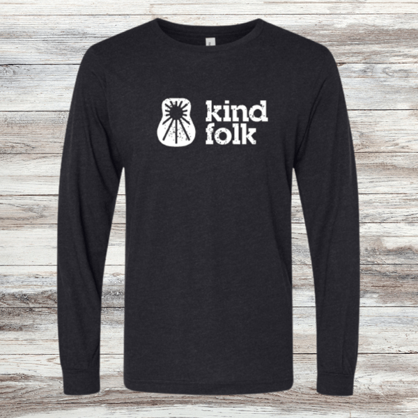Image of Kind Folk Guitar Logo Long Sleeved Tee