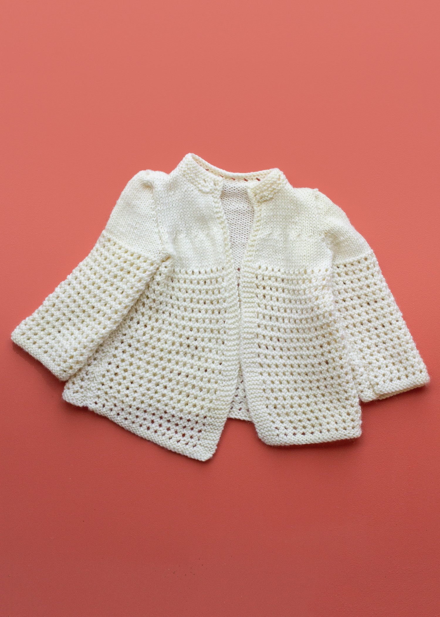 Image of Crochet Style Baby Cardigan