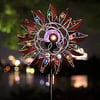 HDNICEZM Solar Wind Spinner Multi-Color LED Lighting by Solar Powered Glass Ball