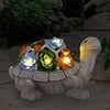 Nacome Solar Garden Outdoor Statues Turtle with Succulent and 7 LED Lights - Lawn