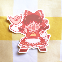 Image 2 of Reimu Vinyl Sticker