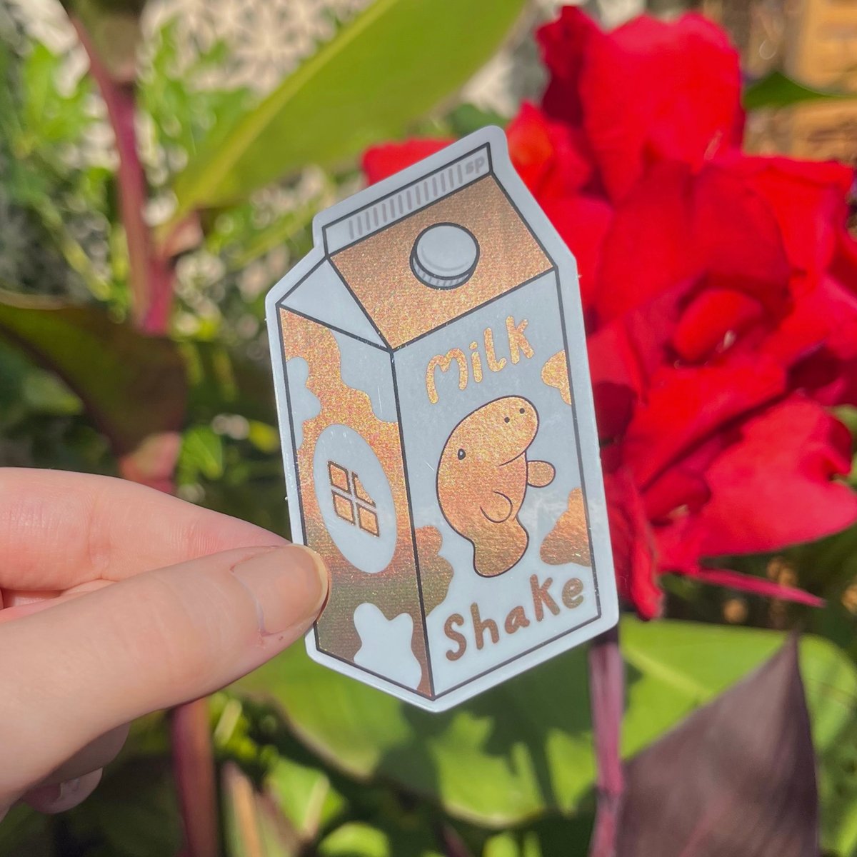 Mirror Chocolate Milk Sticker | SaltwaterPlushies