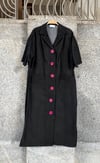 BLACK DENIM KAFTAN COAT