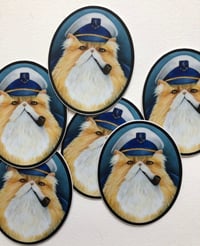 Image 1 of Sea Cat Sticker - Captain Ginger Beard