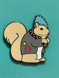 Image 1 of Punk Squirrel Enamel Pin 2.0