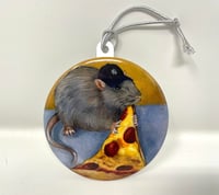 Image 1 of NYC Pizza Rat Holiday Ornament