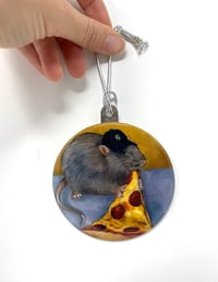 Image 2 of NYC Pizza Rat Holiday Ornament