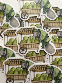 Image 2 of Cabbage Loving Manatee Sticker