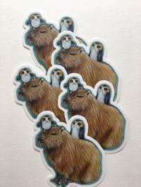 Image 1 of Capybara and Porg Sticker