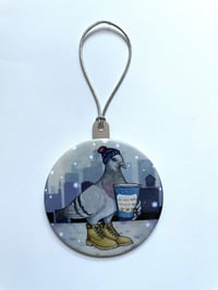 Image 3 of Holiday Ornament - NYC Coffee Pigeon