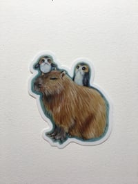 Image 2 of Capybara and Porg Sticker