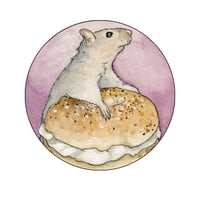 Image 1 of NYC Animals - Bagel Rat Print