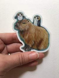 Image 3 of Capybara and Porg Sticker