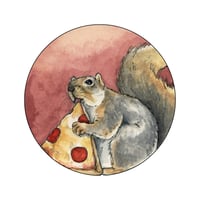 Image 1 of NYC Animals - Pizza Squirrel Print