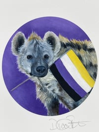 Image 1 of Pride Flag - Nonbinary Hyena Print